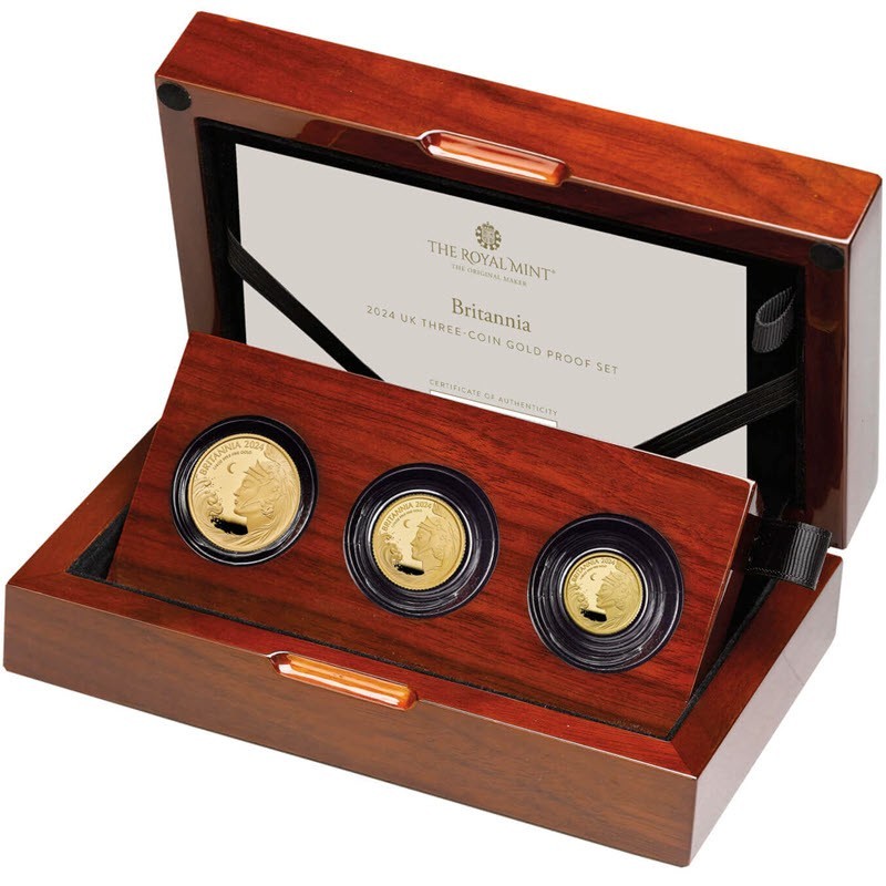 Набор из 3-х золотых монет Великобритании 