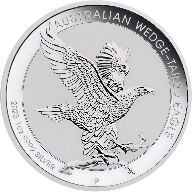 Серебряная монета Австралии «Клинохвостый орёл» 2023 г.в., 31.1 г чистого серебра (проба 9999)