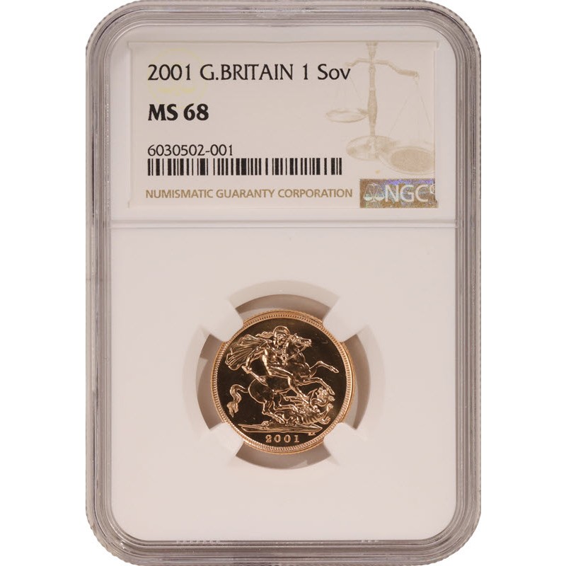 Золотая монета Великобритании 