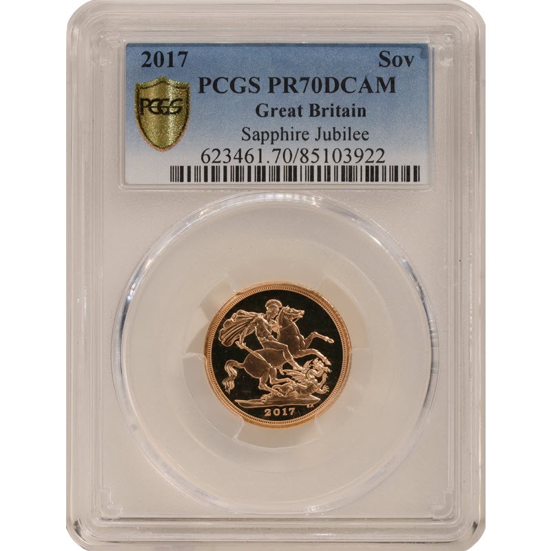 Золотая монета Великобритании 