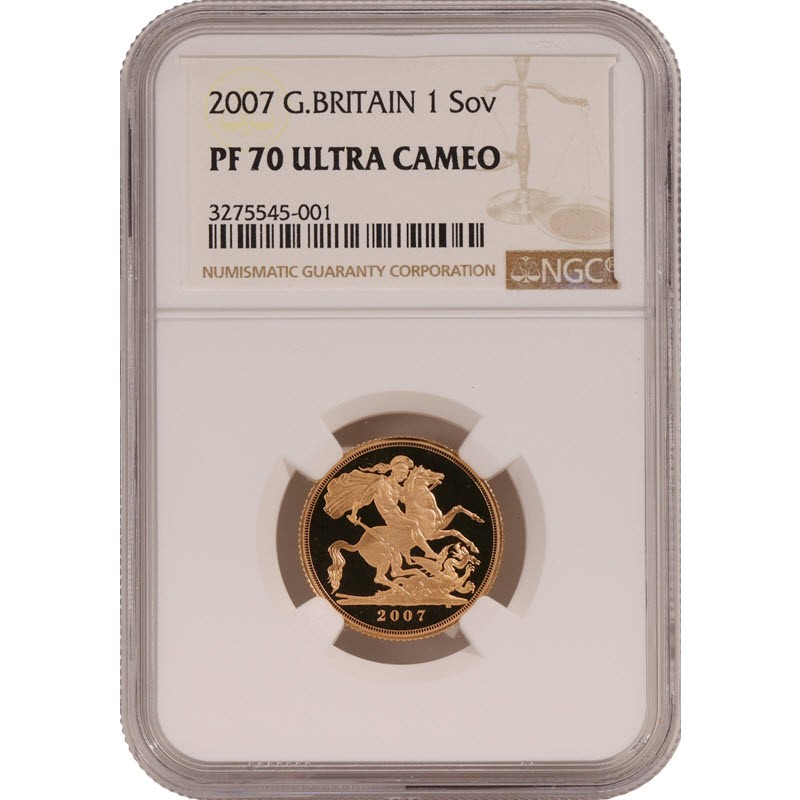 Золотая монета Великобритании 